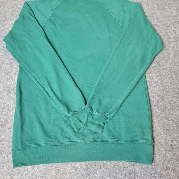 Peloton Embroidered Sweatshirt Women's Size M Green Crewneck USA Made - Picture 2 of 7